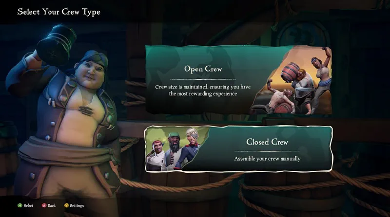 Vote to Open or Close Crew